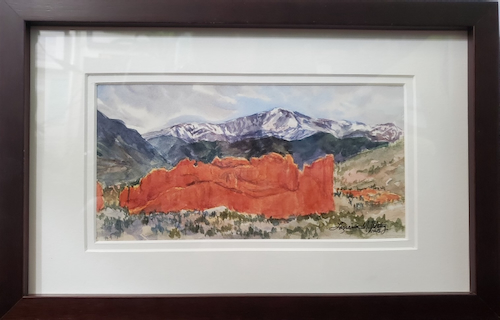 Early Afternoon Pikes Peak 4.75x9 $315 at Hunter Wolff Gallery